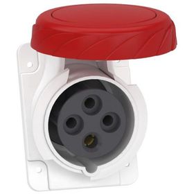 Schneider PKY16F734 Pratika 380-415V AC 4x16A 3P+E Trifaze IP67 Hızlı Bağlantı Eğik Makine Prizi