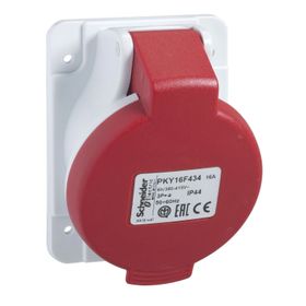 Schneider PKY32F435 5x32A Trifaze 3P+N+T Ip44 Hızlı Eğik Makine Prizi