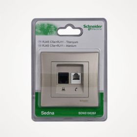 Schneider Sedna Titanyum Çocuk Korumalı Kapaklı Topraklı Priz