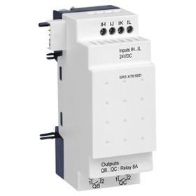 Schneider SR3XT61BD Zelio Logic için 24 Watt DC 6 Giriş Çıkışlı Dijital Giriş Çıkış Genişletme Modülü