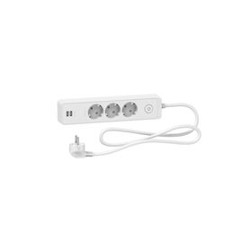 Schneider ST943U1W Anahtarlı Electric Unica 3'lü 1.5 Metre USB Girişli Grup Priz