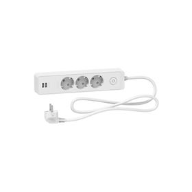 Schneider ST943U1W Anahtarlı Electric Unica 3'lü 1.5 Metre USB Girişli Grup Priz