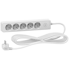 Schneider ST9455W Anahtarlı Electric Unica 5'li 5 Metre Grup Priz