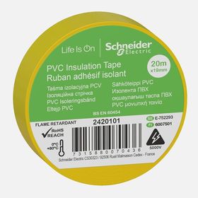 Schneider Thorsman 19 mm 20 mt Sarı İzole Bant