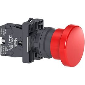 Schneider XA2-EC42 1NA Kırmızı Mantar Kafalı Yaylı Buton