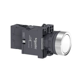Schneider XA2-EW31B1 24VAC-DC Işıklı Yaylı Beyaz Buton