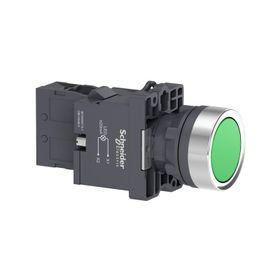 Schneider XA2-EW33M1 220VAC-DC Işıklı Yaylı Yeşil Buton