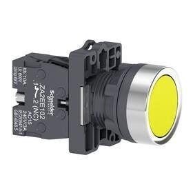 Schneider XA2-EW35B1 24VAC-DC Işıklı Yaylı Sarı Buton