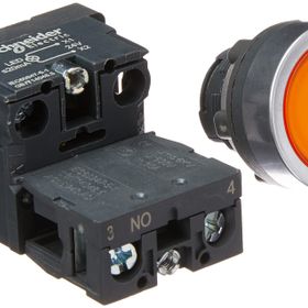 Schneider XA2-EW35B1 24VAC-DC Işıklı Yaylı Sarı Buton