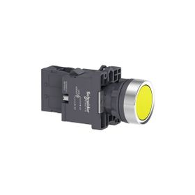 Schneider XA2-EW35M1 220VAC-DC Işıklı Yaylı Sarı Buton