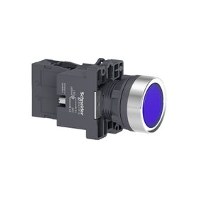 Schneider XA2-EW36B1 24VAC-DC Işıklı Yaylı Mavi Buton