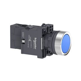 Schneider XA2-EW36B1 24VAC-DC Işıklı Yaylı Mavi Buton