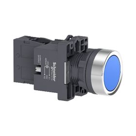 Schneider XA2-EW36B1 24VAC-DC Işıklı Yaylı Mavi Buton