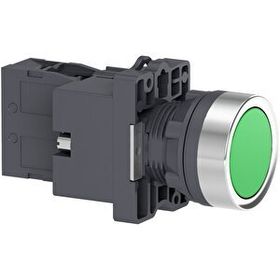 Schneider XA2EW33B1 24VDC 1NA Yeşil Işıklı Yaylı Buton