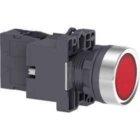 Schneider XA2EW34B2 24V AC/DC 1NK Kırmızı Işıklı Yaylı Buton