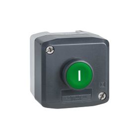 Schneider XALD102 22 mm 1NA Yaylı Dönüşlü Yeşil I İşaretli Butonlu Gri Kumanda Kutusu