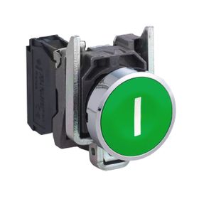 Schneider XB4-BA3311 Yeşil İşaretli Yaylı Buton