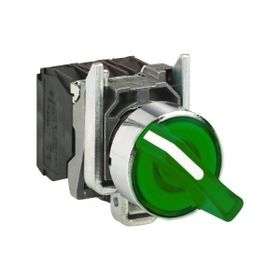 Schneider XB4-BK123B5 Işıklı Yeşil Mandal Buton