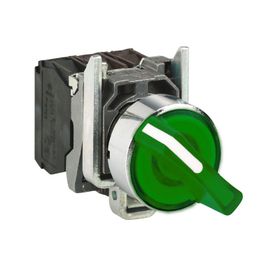 Schneider XB4-BK123B5 Işıklı Yeşil Mandal Buton