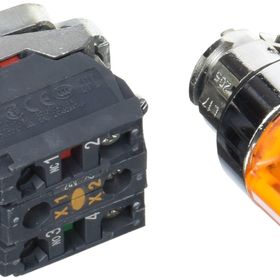 Schneider XB4-BK125B5 Işıklı Sarı Mandal Buton