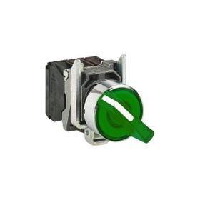 Schneider XB4-BK133M5 Işıklı Yeşil Mandal Buton