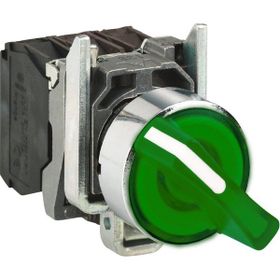 Schneider XB4-BK133M5 Işıklı Yeşil Mandal Buton