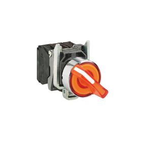 Schneider XB4-BK135B5 Işıklı Turuncu Mandal Buton
