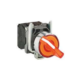 Schneider XB4-BK135B5 Işıklı Turuncu Mandal Buton