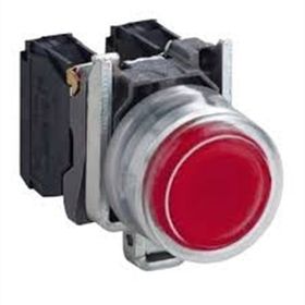 Schneider XB4-BP42 Plastik Kılıflı Kırmızı Yaylı Buton