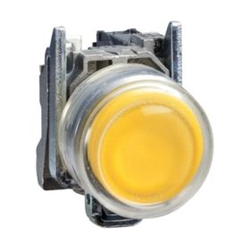 Schneider XB4-BP51 Plastik Kılıflı Sarı Yaylı Buton