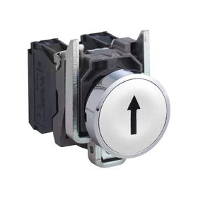 Schneider XB4BA3341 22 mm 1NA Yaylı Dönüşlü Beyaz Yukarı Ok İşaretli Buton
