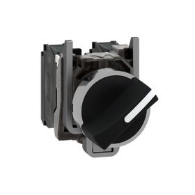 Schneider XB4BD25 1NA+1NK 22 mm 2 Konumlu Siyah Mandal Buton