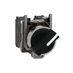 Schneider XB4BD25 1NA+1NK 22 mm 2 Konumlu Siyah Mandal Buton