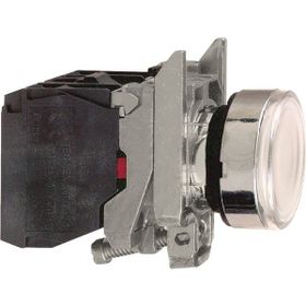 Schneider XB4BW3165 22 mm 250V 1NA+1NK Yaylı Dönüşlü Beyaz Işıklı Buton