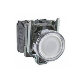Schneider XB4BW31M5 22 mm 220-240V 1NA+1NK Yaylı Dönüşlü Beyaz Işıklı Buton