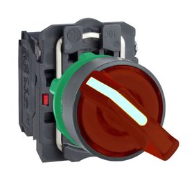 Schneider XB5-AK124M5 Korumalı Ledli Işıklı Kırmızı Mandal Buton