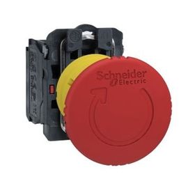 Schneider XB5-AS8442 1NK Çevir Çek Tip Tetiklemeli Mantar Kafalı Acil Stop Butonu