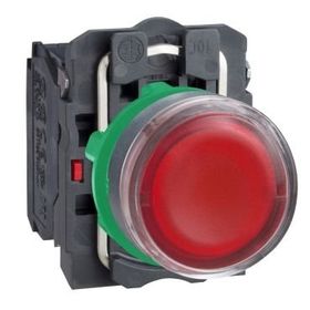 Schneider XB5-AW34B5 24V AC-DC Işıklı Kırmızı Yaylı Buton