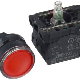 Schneider XB5-AW34M5 220VAC Işıklı Kırmızı Yaylı Buton