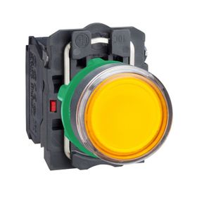Schneider XB5-AW35M5 220V AC-DC Işıklı Sarı Yaylı Buton