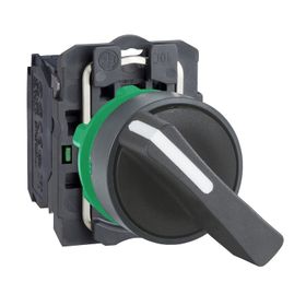 Schneider XB5AJ21 1NA 22 mm 2 Konumlu Siyah Uzun Mandallı Buton
