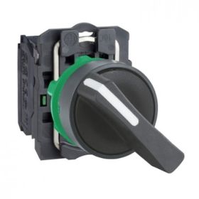 Schneider XB5AJ21 1NA 22 mm 2 Konumlu Siyah Uzun Mandallı Buton