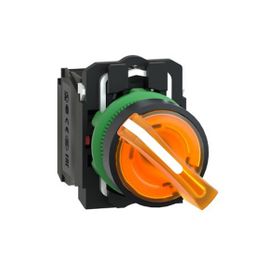 Schneider XB5AK125B5 24V 1NA+1NK Turuncu Işıklı Mandal Buton