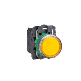 Schneider XB5AW3565 250V 22 mm 1NA+1NK Yaylı Turuncu Işıklı Buton
