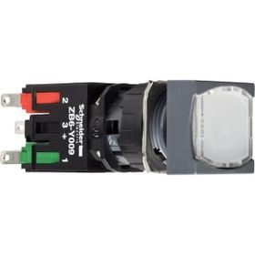 Schneider XB6-CW1B1B Beyaz Kare Yaylı Işıklı Buton