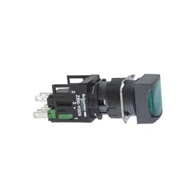 Schneider XB6-CW3B1B Yeşil Kare Yaylı Işıklı Buton