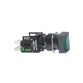 Schneider XB6-CW3B1B Yeşil Kare Yaylı Işıklı Buton