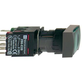 Schneider XB6-DW3B1B Yeşil Dikdörtgen Işıklı Buton