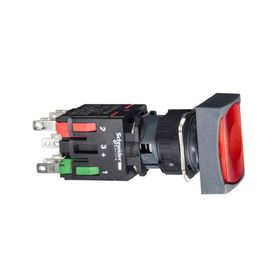 Schneider XB6-DW4B2B Kırmızı Dikdörtgen Işıklı Buton