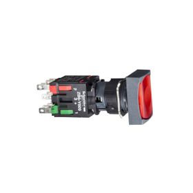Schneider XB6-DW4B2B Kırmızı Dikdörtgen Işıklı Buton